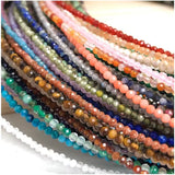 2mm Stone Beaded Necklace Bracelet Natural Agat Quartzs Female Choker
