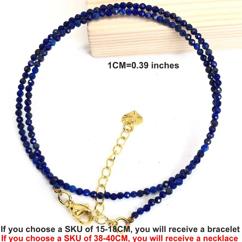 2mm Stone Beaded Necklace Bracelet Natural Agat Quartzs Female Choker