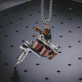 Mini Tattoo Machine Necklace Tattoo Pendant Necklace Jewelry X4YA