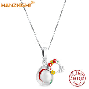 Mini Toy Necklace Jewelry 925 Silver Hat Cap Pendant Necklace Gift