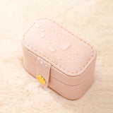Mini Travel Jewelry Box Rings Case Girls Earrings Holder Organizer PU Leather