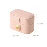 Mini Travel Jewelry Box Rings Case Girls Earrings Holder Organizer PU Leather