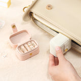 Mini Travel Jewelry Box Rings Case Girls Earrings Holder Organizer PU Leather