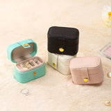 Mini Travel Jewelry Box Rings Case Girls Earrings Holder Organizer PU Leather