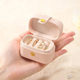 Mini Travel Jewelry Box Rings Case Girls Earrings Holder Organizer PU Leather