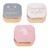 Mini Travel Jewelry Ceramic Box Cosmetic Makeup Display Organizer Case