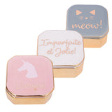 Mini Travel Jewelry Ceramic Box Cosmetic Makeup Display Organizer Case