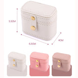 Mini Travel Leather Jewelry Box Earring Ring Storage Organizer