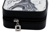 Travel Portable Leather Jewelry Box With Mirror Cosmetic Organizer