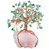 Irregular Stone Money Tree Natural Crystal Lucky Tree Table Decor