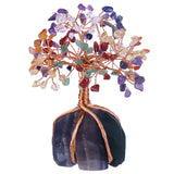Irregular Stone Money Tree Natural Crystal Lucky Tree Table Decor