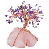 Irregular Stone Money Tree Natural Crystal Lucky Tree Table Decor