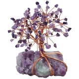 Irregular Stone Money Tree Natural Crystal Lucky Tree Table Decor