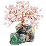 Irregular Stone Money Tree Natural Crystal Lucky Tree Table Decor