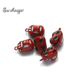 Mini Truck Car Metal Enamel Jingle Bell Charms For Party Ornament Jewelry