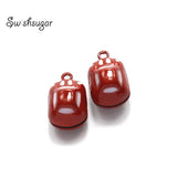 Mini Truck Car Metal Enamel Jingle Bell Charms For Party Ornament Jewelry