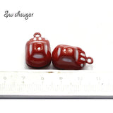 Mini Truck Car Metal Enamel Jingle Bell Charms For Party Ornament Jewelry