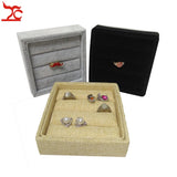 Mini Velvet Ring Earrings Organizer Jewelry Display Holder