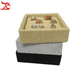 Mini Velvet Ring Earrings Organizer Jewelry Display Holder