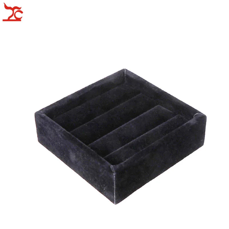 Mini Velvet Ring Earrings Organizer Jewelry Display Holder