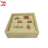 Mini Velvet Ring Earrings Organizer Jewelry Display Holder