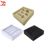 Mini Velvet Ring Earrings Organizer Jewelry Display Holder