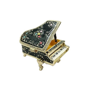 Vintage Jewelry Box for Earrings Ring Necklace Enamel Painted Desktop