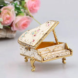 Vintage Jewelry Box for Earrings Ring Necklace Enamel Painted Desktop