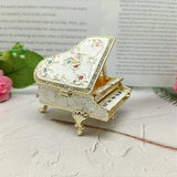 Vintage Jewelry Box for Earrings Ring Necklace Enamel Painted Desktop