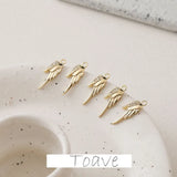 Mini Wing Zircon Pendant Earring Necklace Bracelet DIY