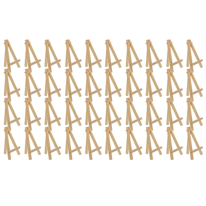 Mini Wood Display Easel, 40Pcs, Ideal for Canvases, Photos, Cards