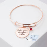 Mini-World Classic Round Pendant Birthstone Bracelet Gift For Women