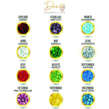 12 Constellation Necklace Birthstone Pendant Stainless Steel Chain