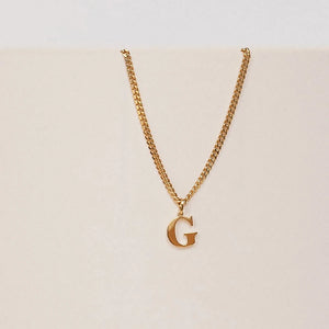 Mini-World Initial Necklace Charm Necklace Personalized Stainless Steel