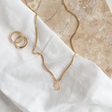Mini-World Initial Necklace Charm Necklace Personalized Stainless Steel