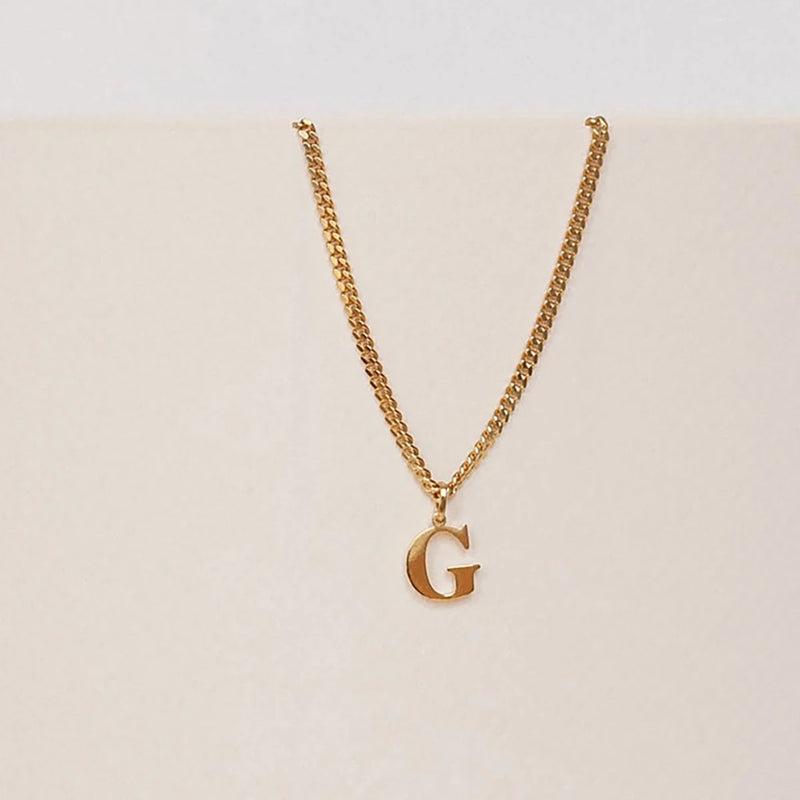 Mini-World Initial Necklace Charm Necklace Personalized Stainless Steel