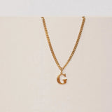 Mini-World Initial Necklace Charm Necklace Personalized Stainless Steel