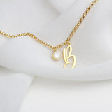 Mini-World A-Z Letter Bracelet Birthstone Charm Stainless Steel