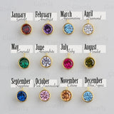 Mini-World A-Z Letter Bracelet Birthstone Charm Stainless Steel