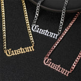 Mini-World Name Pendant Necklace Personalized Family Member Name Necklace