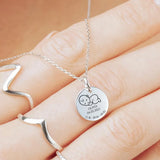 Dainty Baby Birth Message Necklace Stainless Steel
