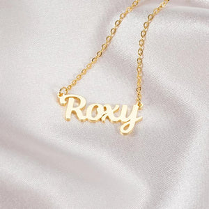 Mini-World Name Necklace For Women Girl Font Nameplate Necklaces