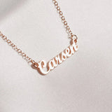 Mini-World Name Necklace For Women Girl Font Nameplate Necklaces
