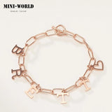 Mini-World Initial Letter Bracelet Name Bracelets for Mom Girlfriend