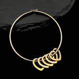 Tiny Heart Charm Carved 2-6 Name Bracelet Stainless Steel Bangle