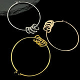 Tiny Heart Charm Carved 2-6 Name Bracelet Stainless Steel Bangle