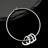 Tiny Heart Charm Carved 2-6 Name Bracelet Stainless Steel Bangle