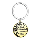 Personalized Tree of Life Keychain with Family Member Names