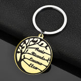 Personalized Tree of Life Keychain with Family Member Names