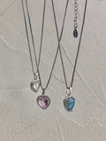 Mini Zircon Heart Necklace Pendant Crystal for Women Girls Gift